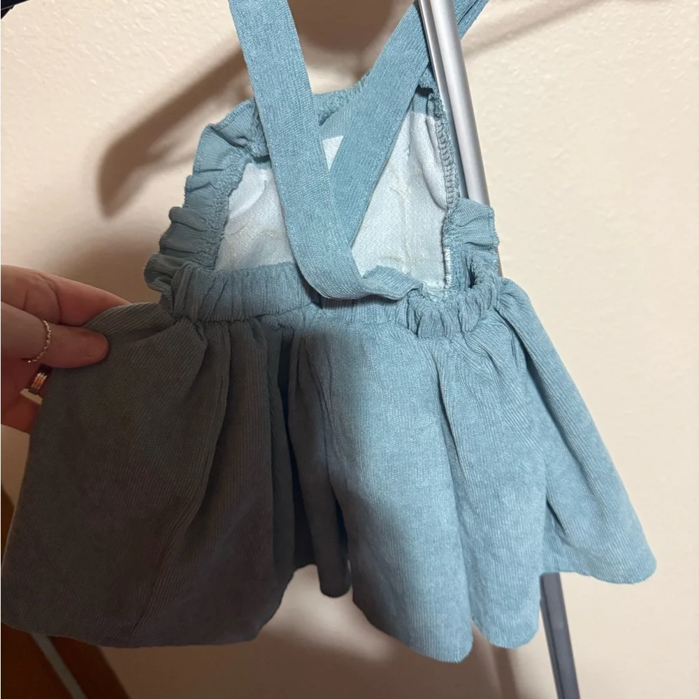 SHEIN Kids Teal Dress with Pastel‎ Floral Accents